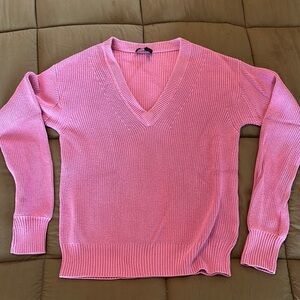PAIGE Pink V-Neck Sweater